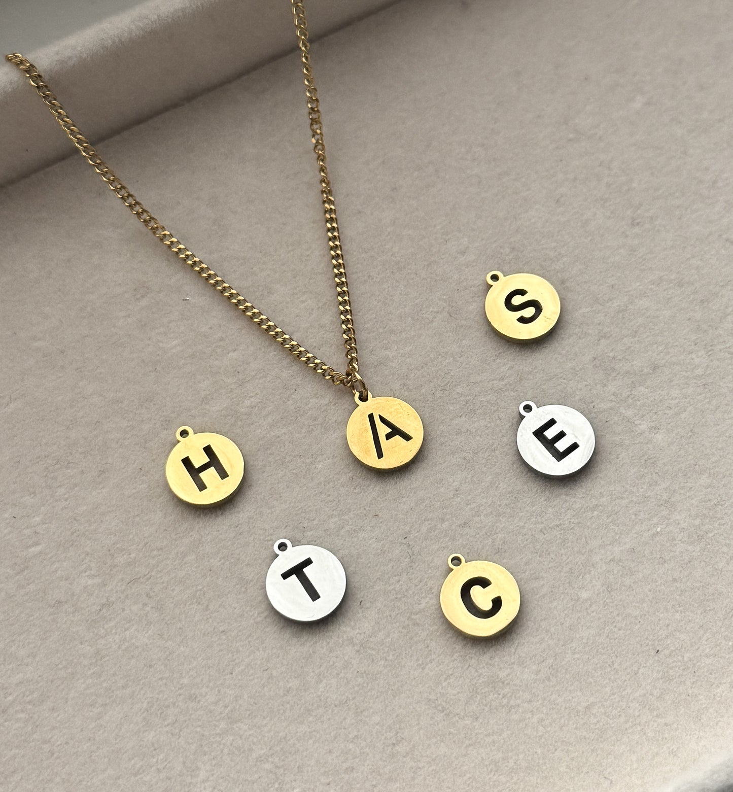 Coin Letter Necklace