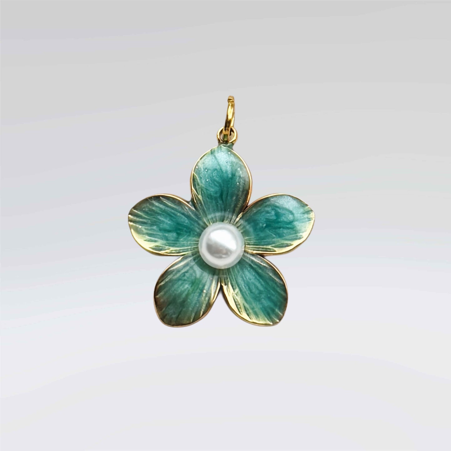 Big Blue Flower Charm