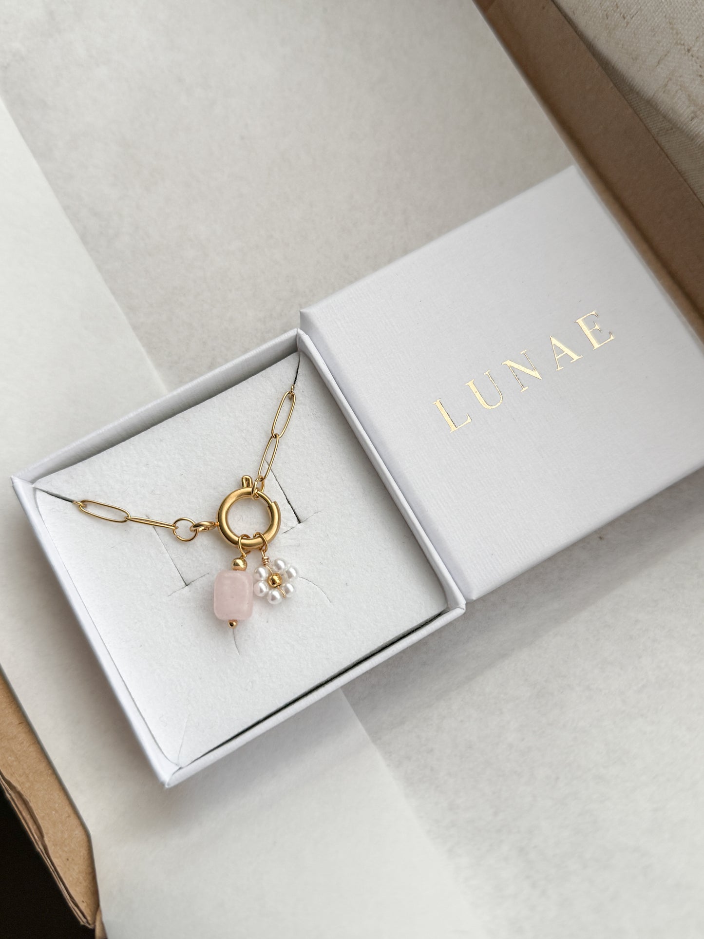 Rosa Stone Charm