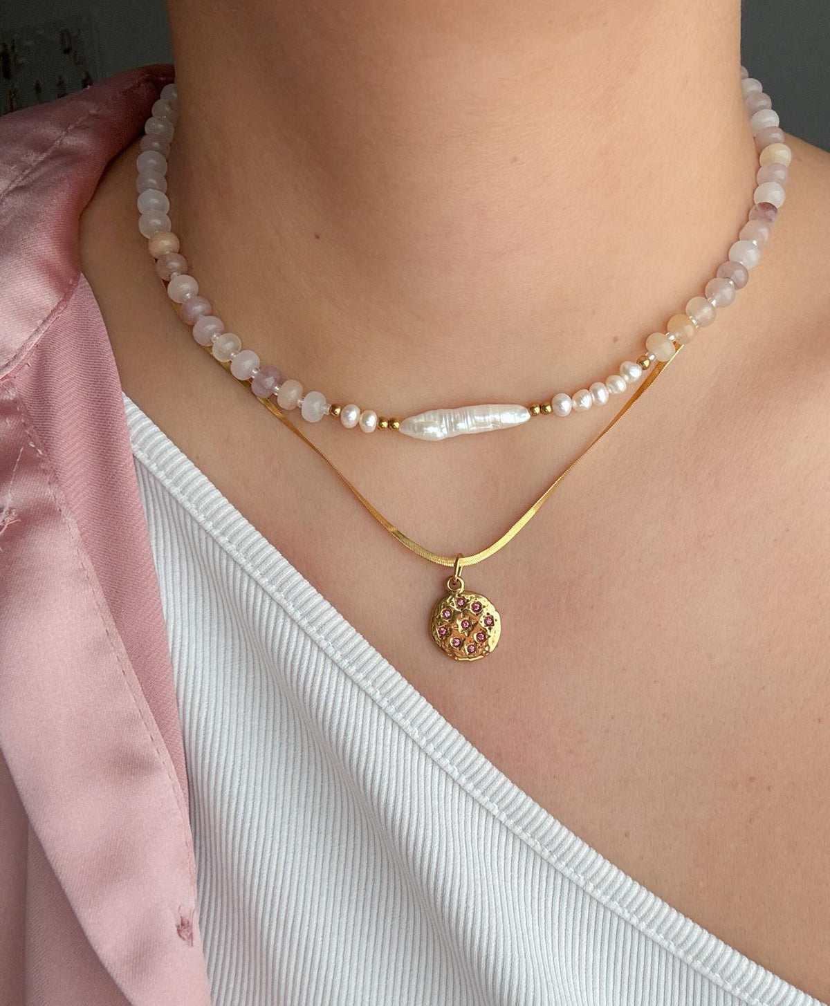 Blush Garden Pearl Necklace