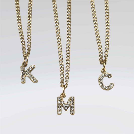 Zirconia Letter Necklace