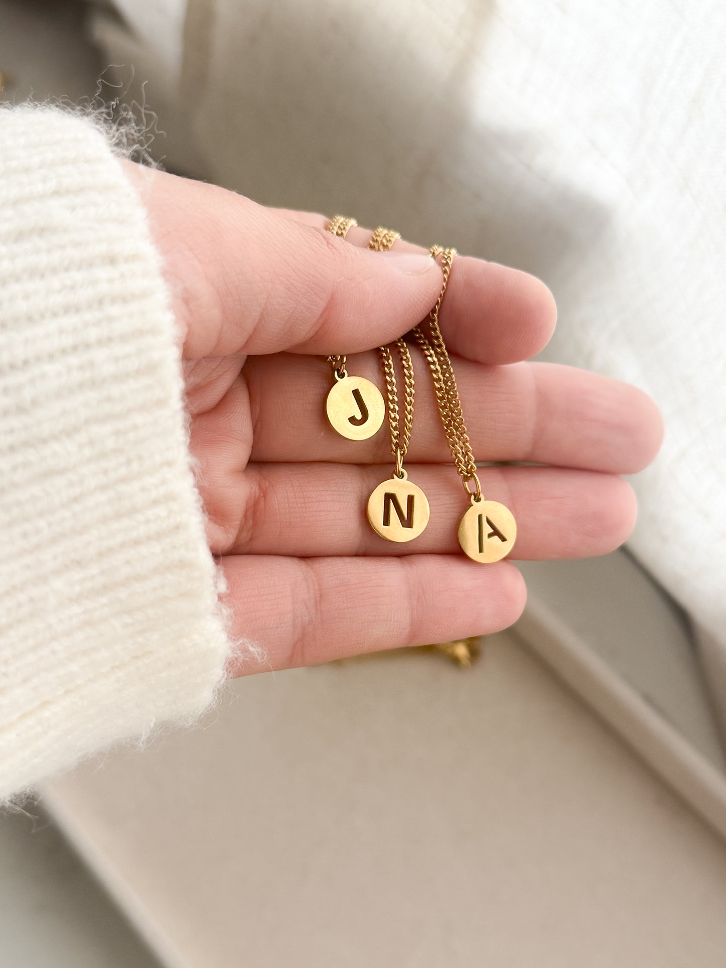 Coin Letter Necklace