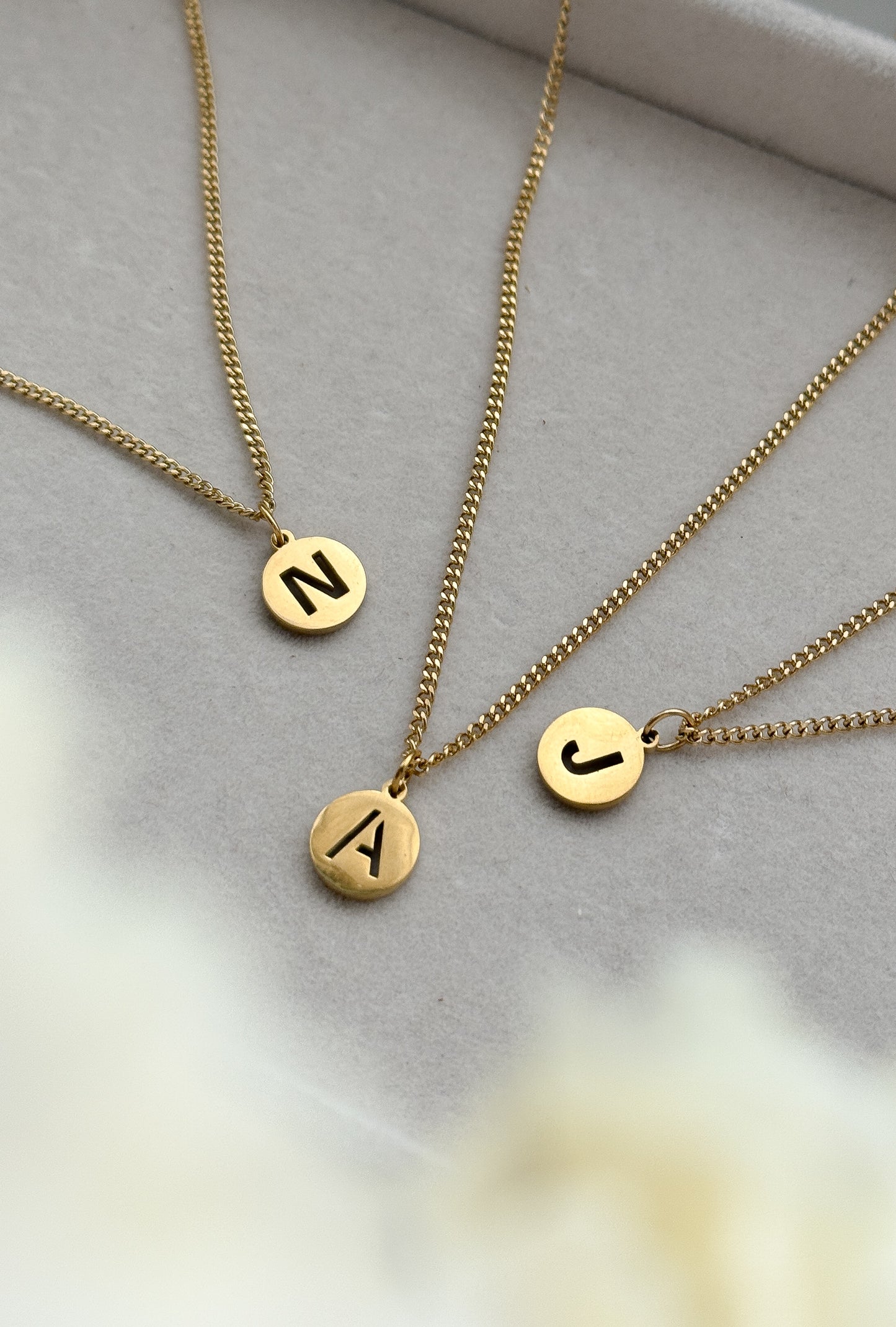 Coin Letter Necklace