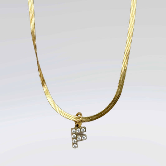 Zirconia Letter Necklace