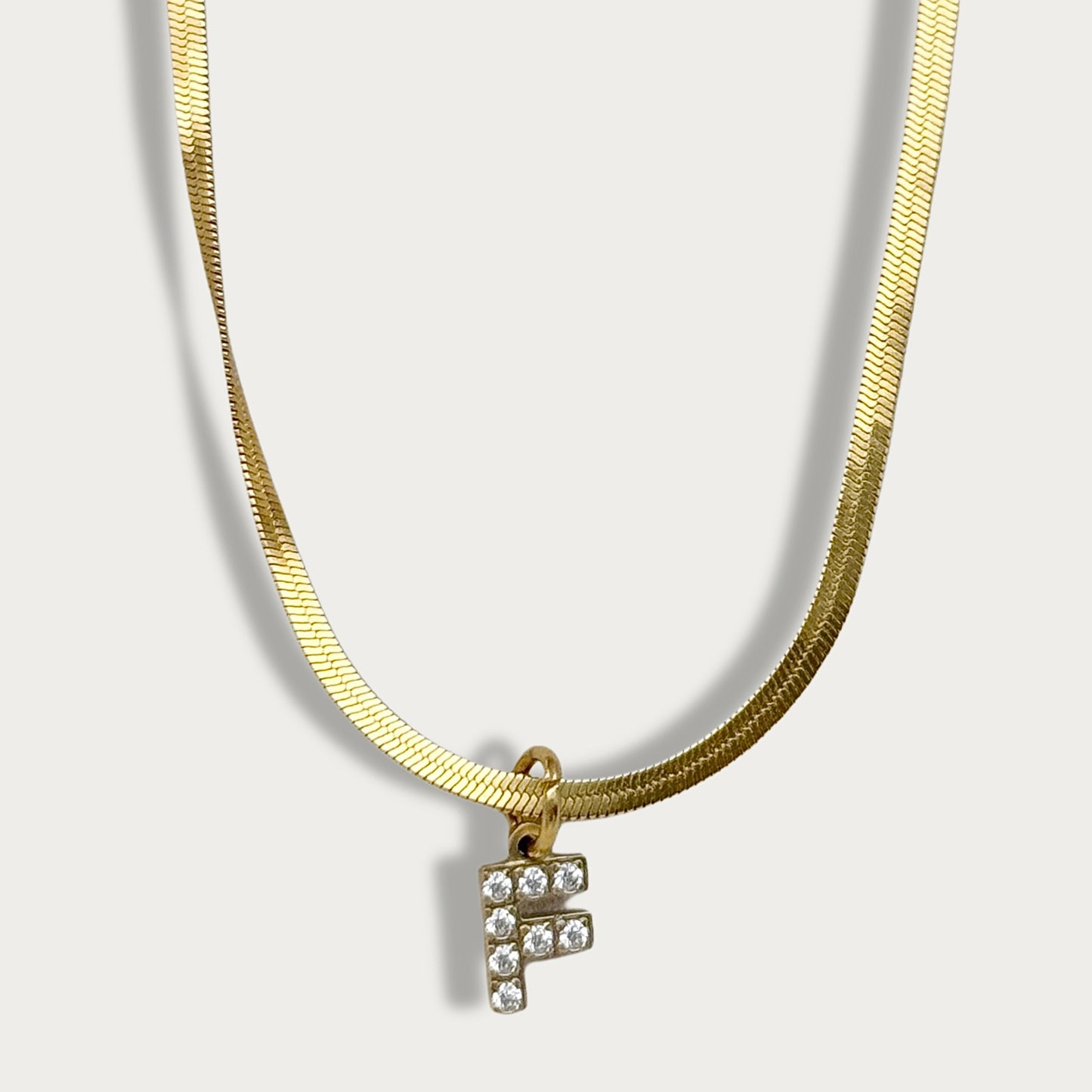 Zirconia Letter Necklace