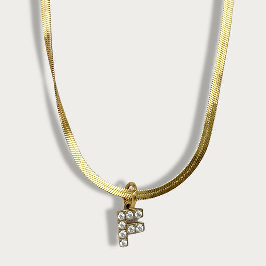 Zirconia Letter Necklace