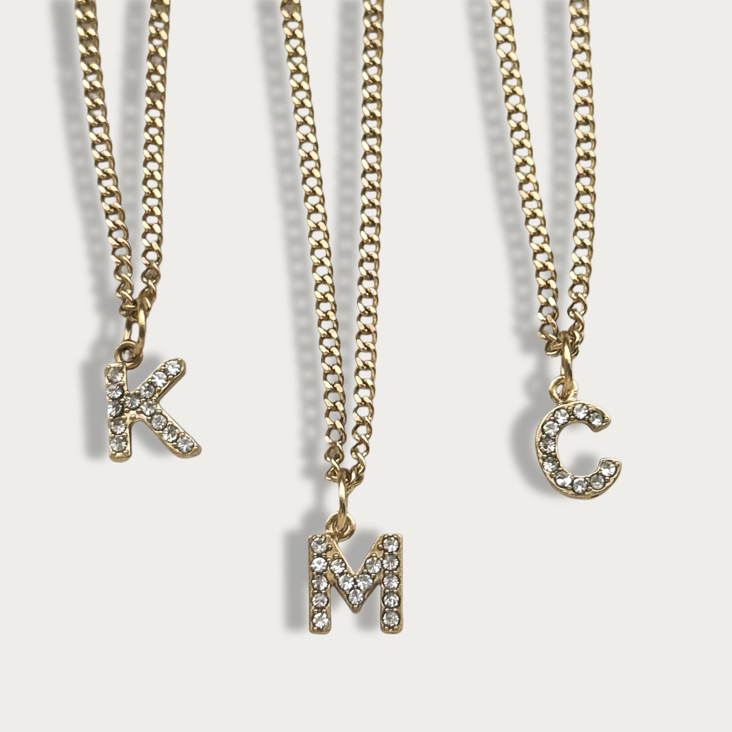 Zirconia Letter Necklace