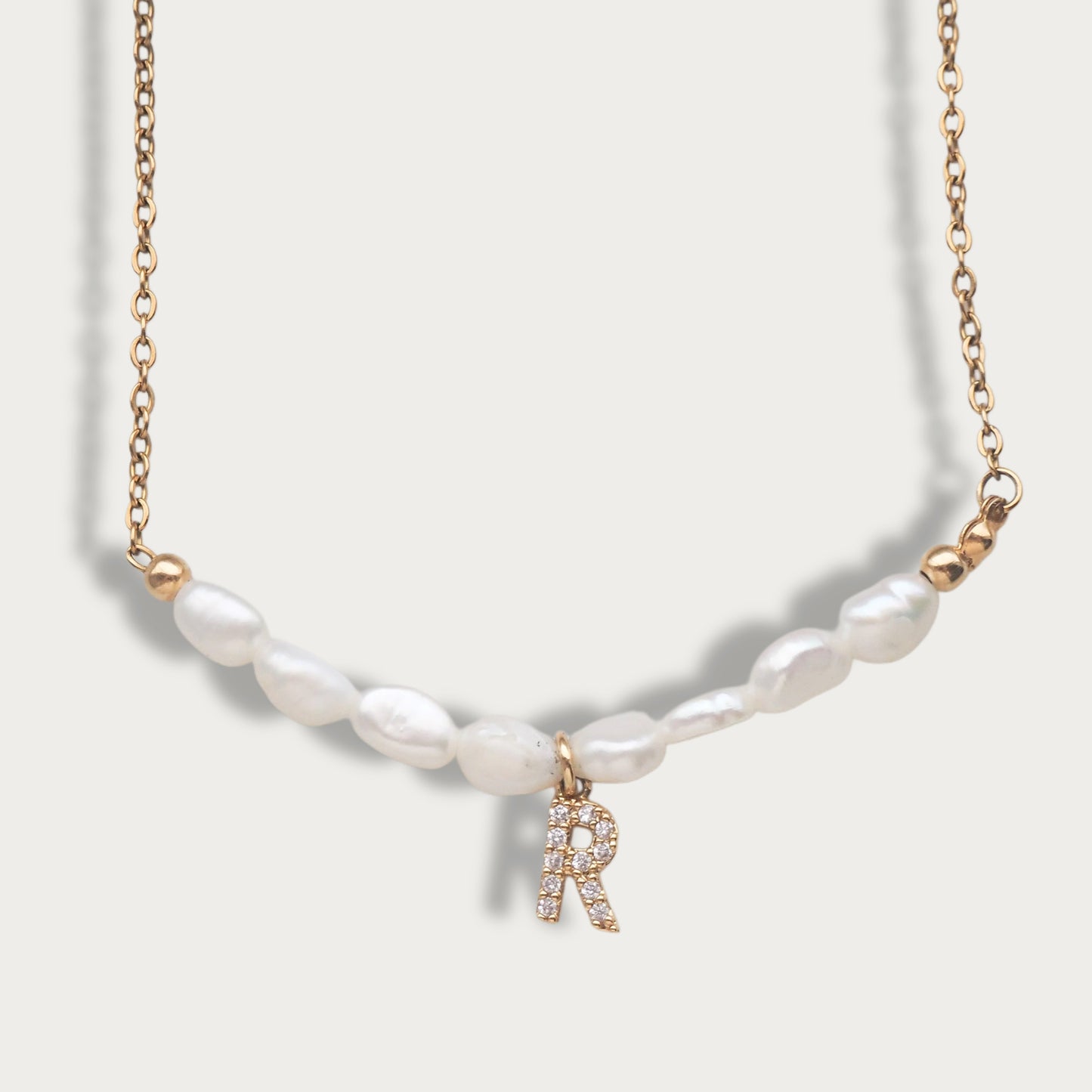 Freshwater Pearl Initial Necklace