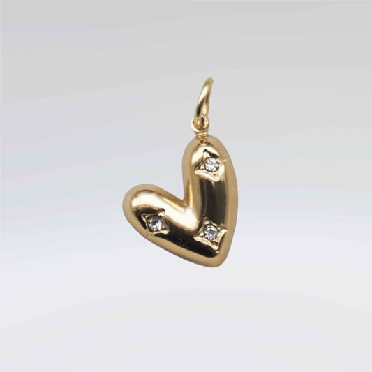 Zirconia Heart Charm