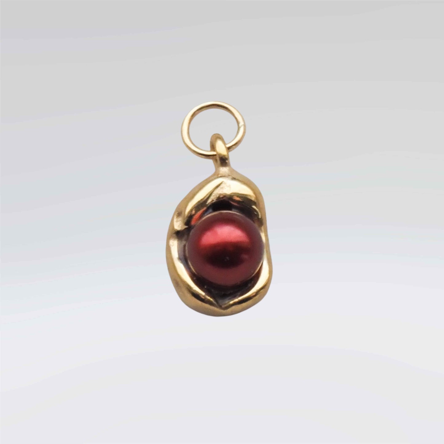 Drop Red Pearl Charm