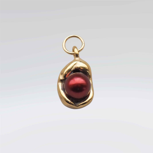 Drop Red Pearl Charm