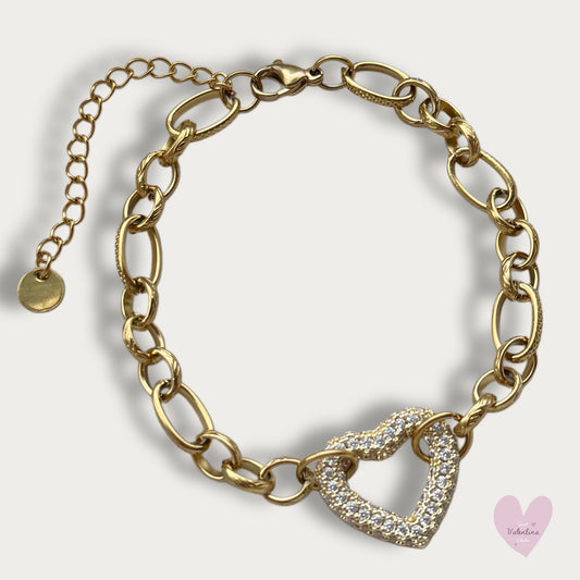 Zirconia Heart Bracelet
