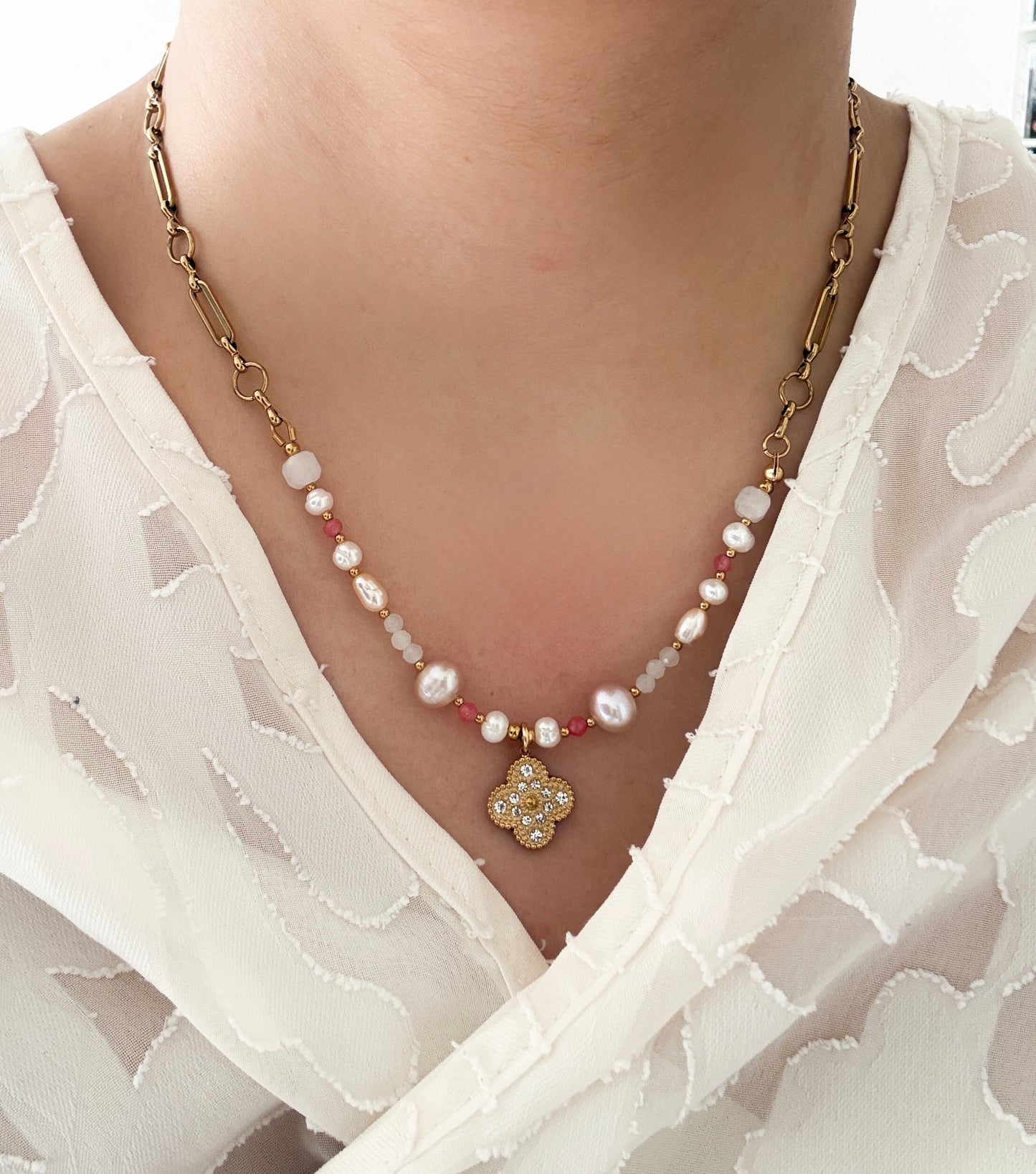 Pearl Blossom Necklace