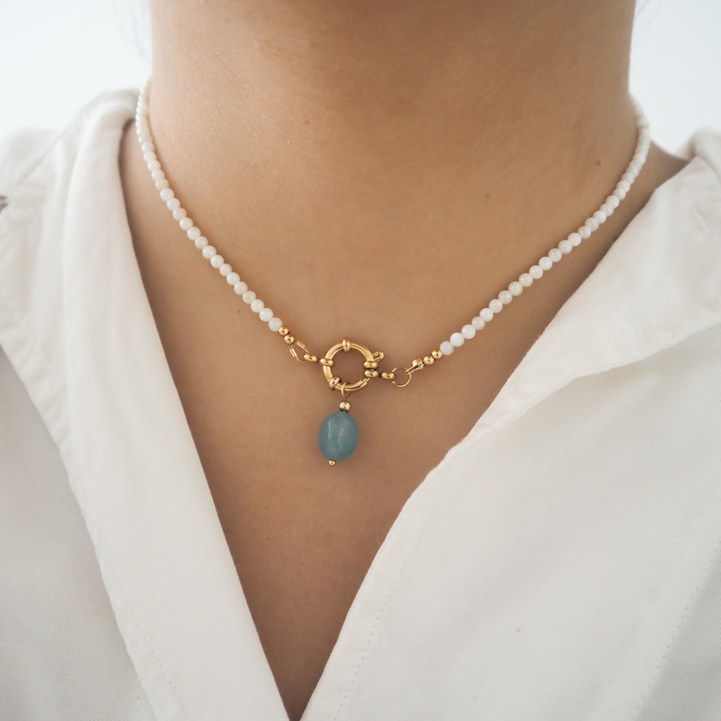 Aqua Stone Charm