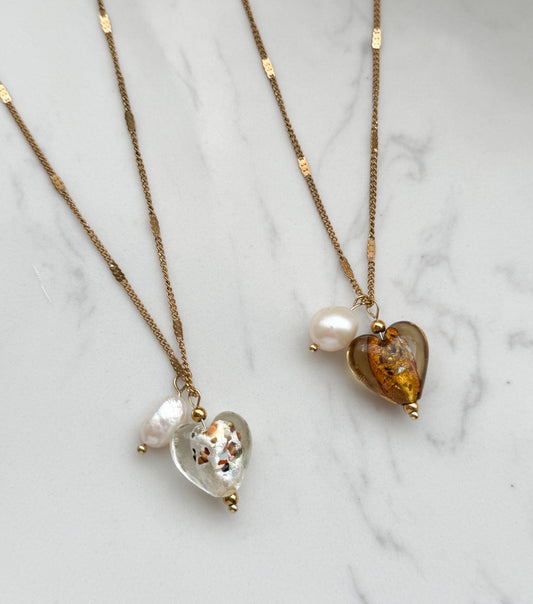 Glass Heart Necklace