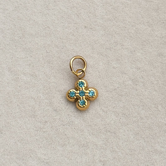 Blue Clover Charm