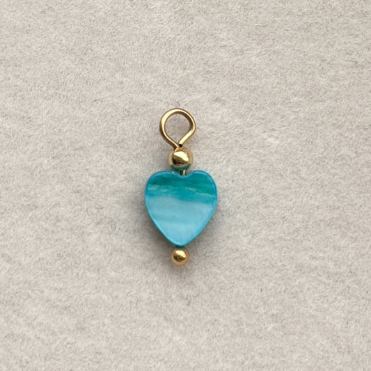 Aqua Heart Charm