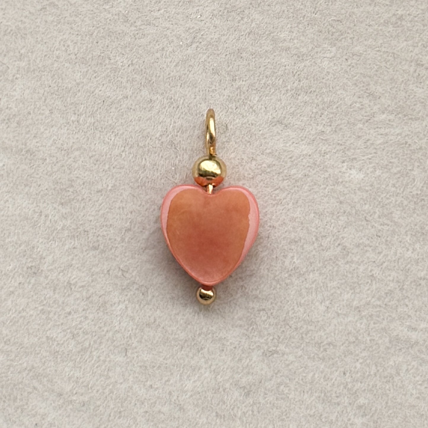 Orange Heart Charm