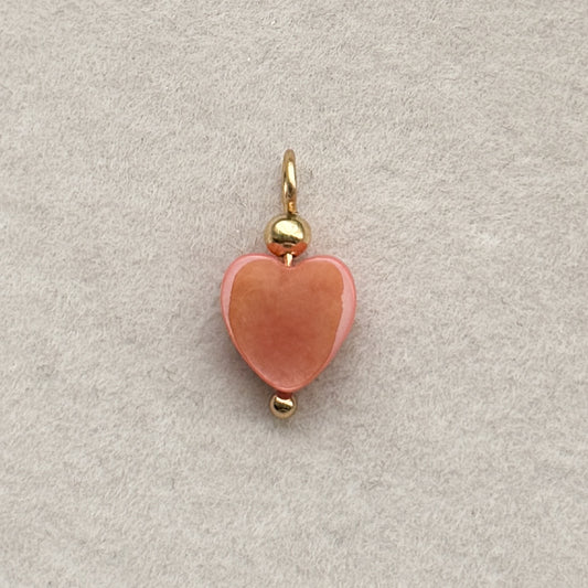 Orange Heart Charm