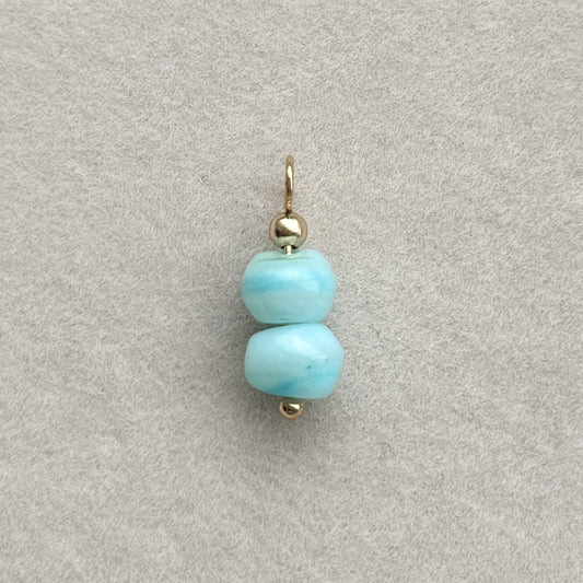 Baby Blue Shell Beads Charm