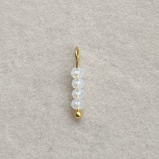 White Glass Beads Charm