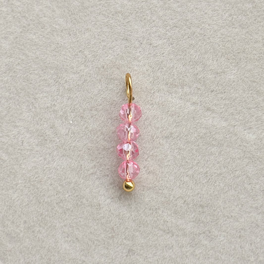 Pink Glass Beads Charm