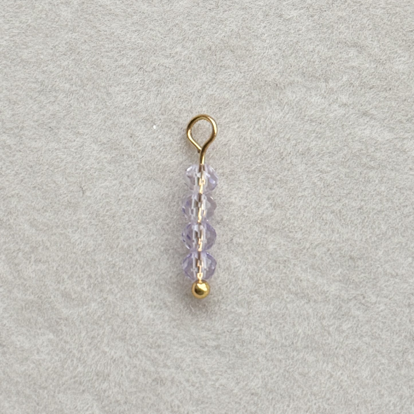 Purple Glass Beads Charm