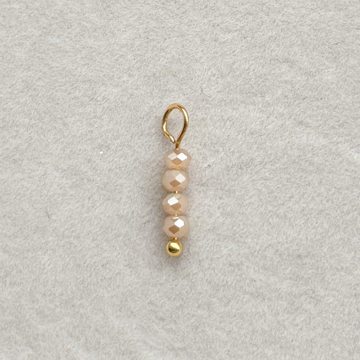 Beige Glass Beads Charm