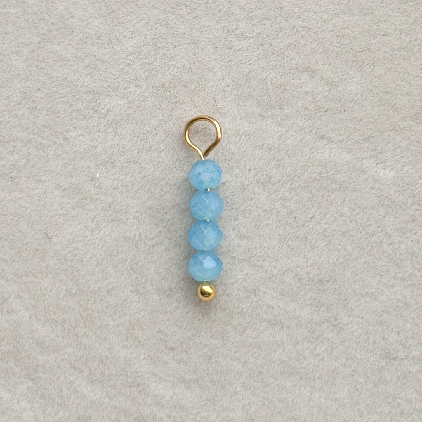 Aqua Glass Beads Charm