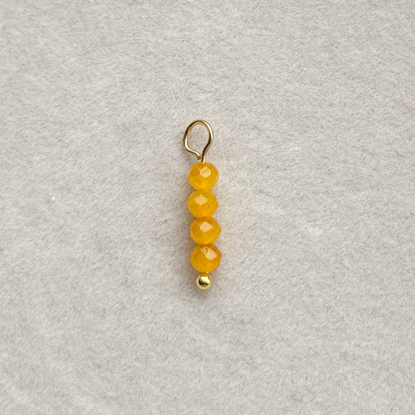 Mustard Glass Beads Charm