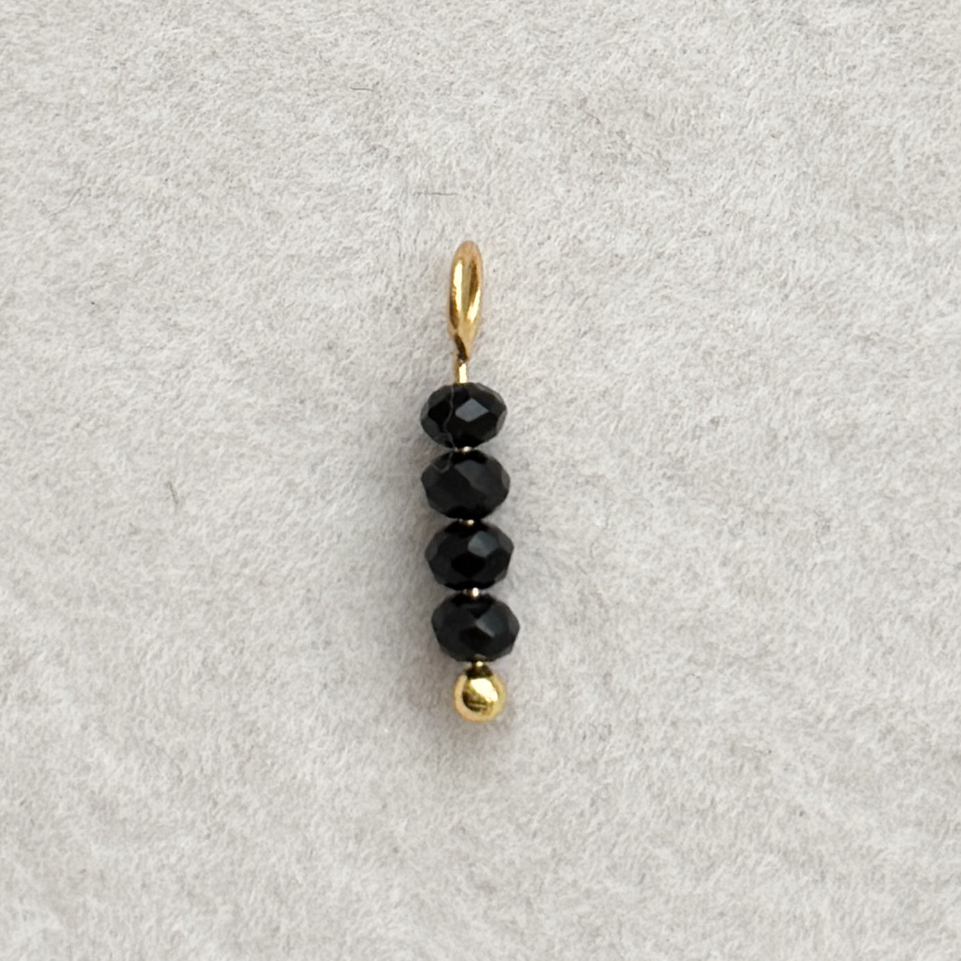 Black Glass Beads Charm