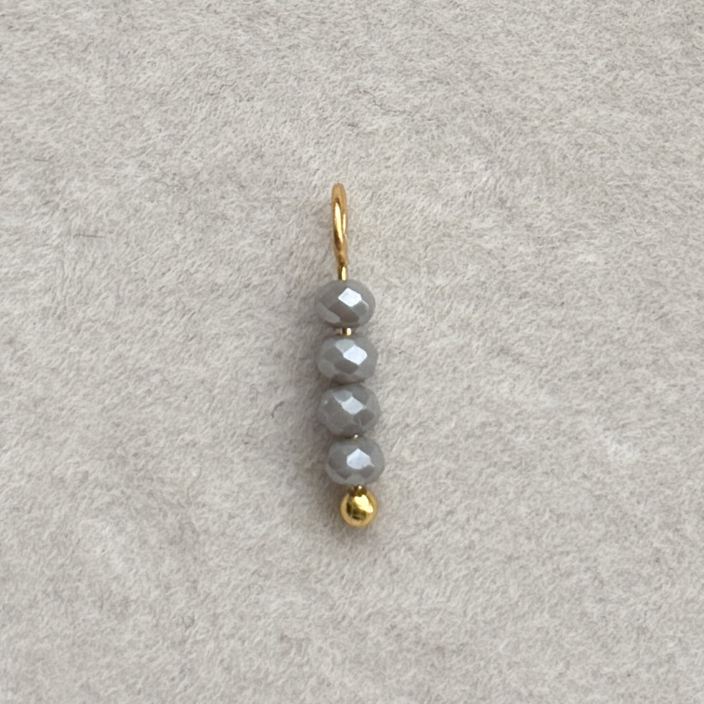 Grey Glass Beads Charm