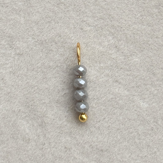 Grey Glass Beads Charm