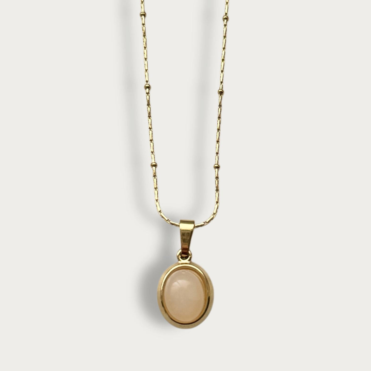 Soft Rose Pendant Necklace