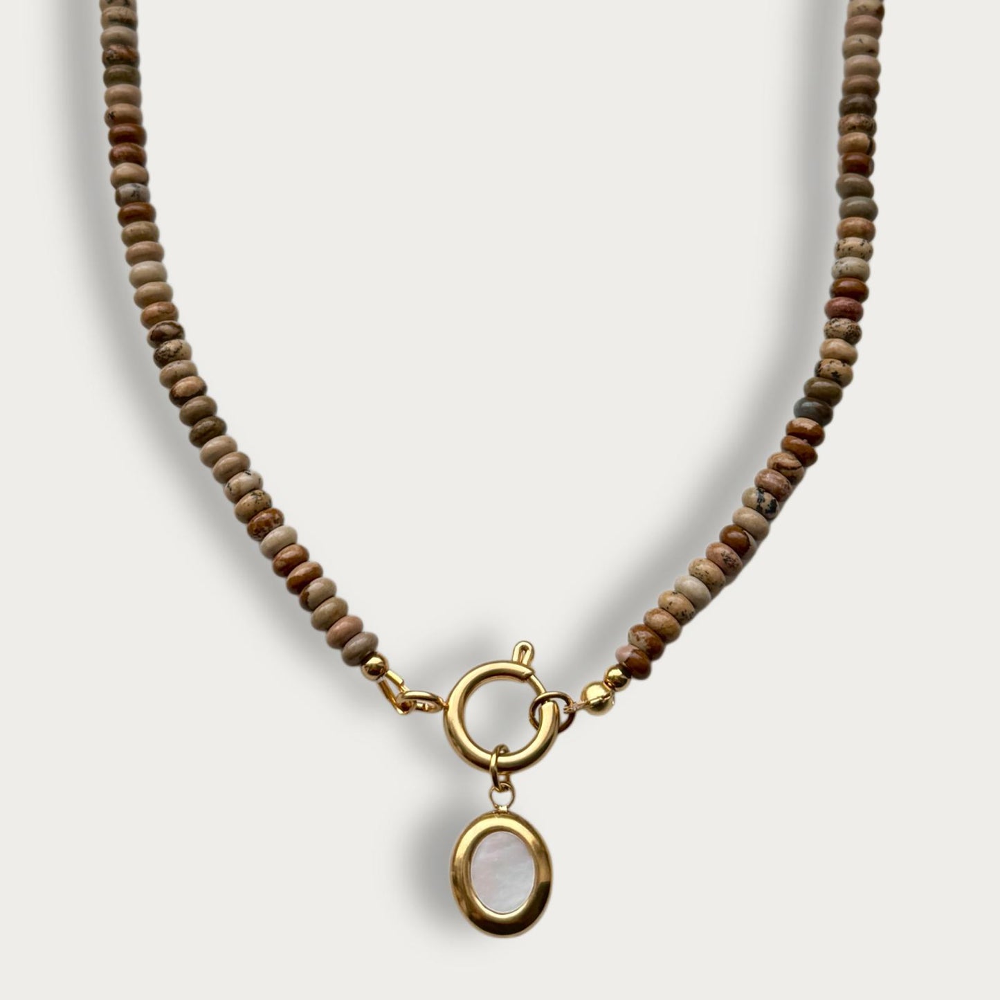 Natural Jasper Pendant Necklace