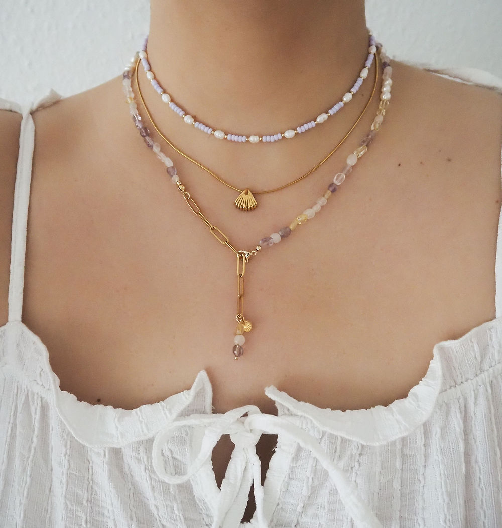 Violet Pearl Necklace