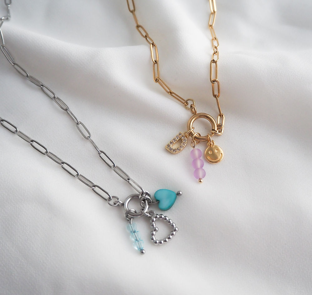 Three Blue Heart Charm