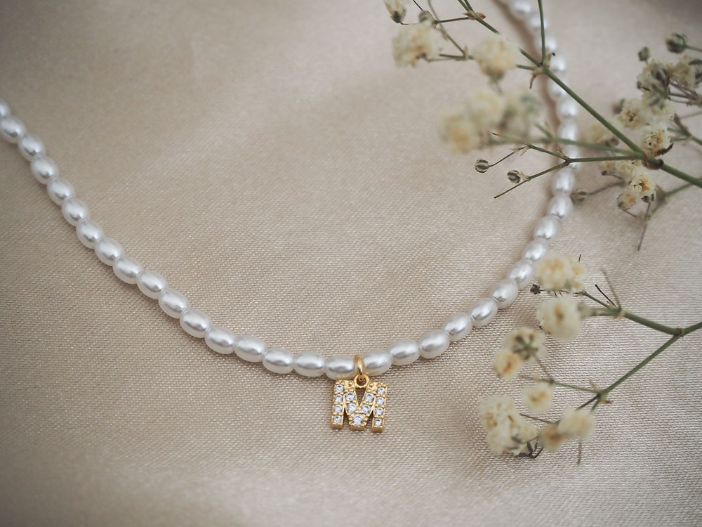 Pearl Initial Necklace